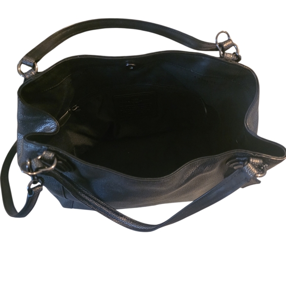 Coach Pewter Leather Handbag Crossbody Bag With Dust Bag - Picture 4 of 7